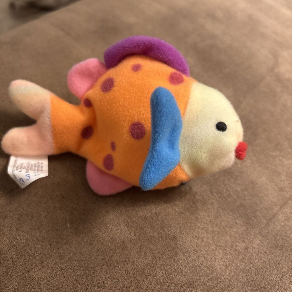 2000 Ty Teenie Beanie McDonalds Happy Meal Toy - Lips the Fish #1